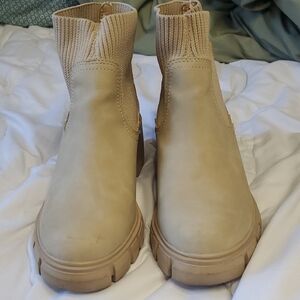 Madden Girl Beige Ankle Booties
